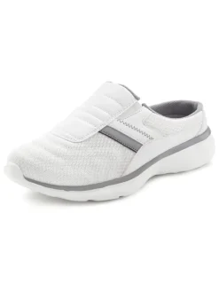 Sabot in weiß / hellgrau