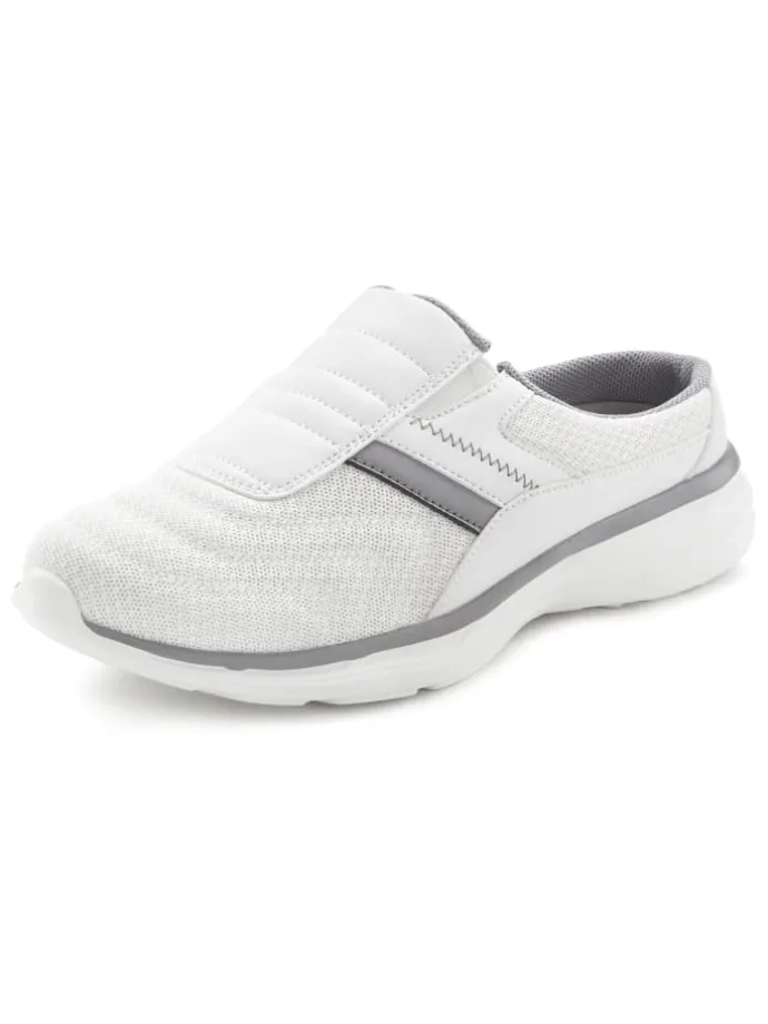 Sabot in weiß / hellgrau