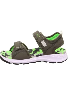 Sandale "Criss cross" in Khaki/ Grün