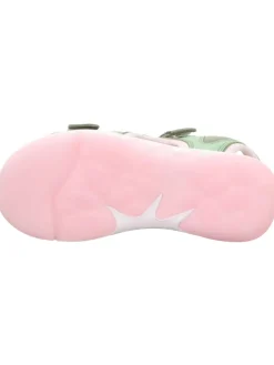 Sandale PEBBLES in Hellgrün/Rosa