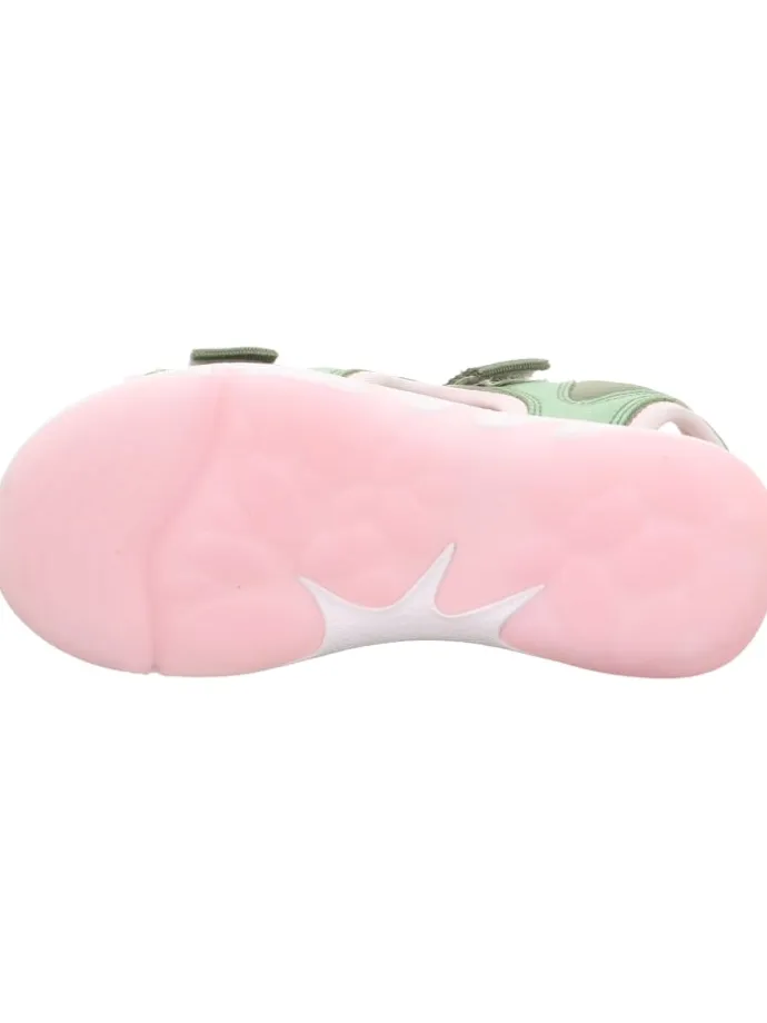 Sandale PEBBLES in Hellgrün/Rosa