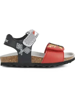 Sandalen "Chalki" in Rot/ Schwarz