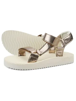 Sandalen "Comfy" in Beige/ Gold