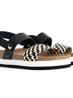 Sandalen "Galong" in Schwarz/ Weiß