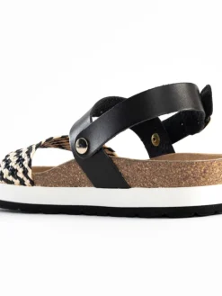 Sandalen "Galong" in Schwarz/ Weiß