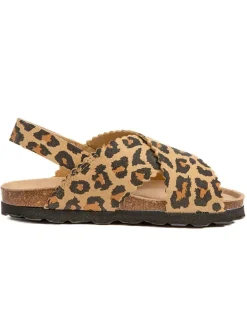 Sandalen in Beige/ Braun