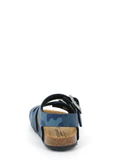 Sandalen in Blau/ Bunt