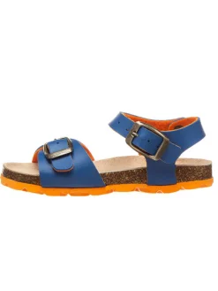 Sandalen in Blau/ Orange