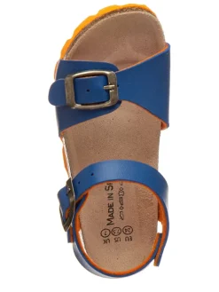 Sandalen in Blau/ Orange