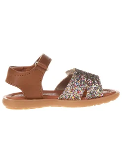 Sandalen in Braun/ Bunt