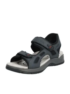 Sandalen in denim/schwarz/schwarz