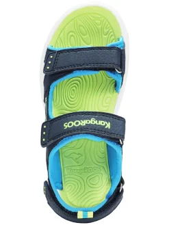 Sandalen in Dunkelblau/ Grün