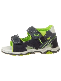 Sandalen in Dunkelblau/ Grün