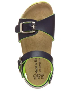 Sandalen in Dunkelblau/ Grün