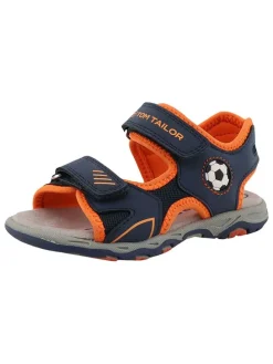 Sandalen in Dunkelblau/ Orange