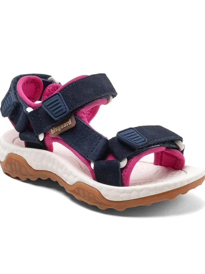 Sandalen in Dunkelblau/ Pink