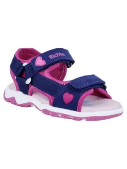 Sandalen in Dunkelblau/ Pink