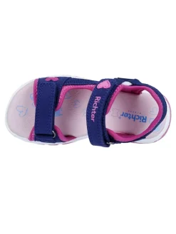 Sandalen in Dunkelblau/ Pink
