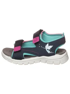 Sandalen in Dunkelblau/ Pink/ Türkis