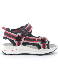 Sandalen in Dunkelblau/ Rot