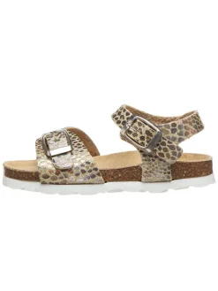 Sandalen in Gold/ Bunt