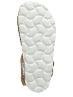 Sandalen in Gold/ Bunt