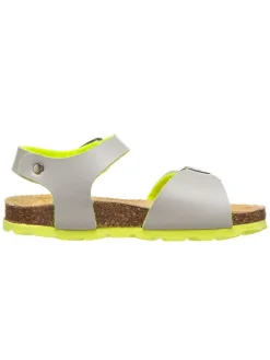 Sandalen in Grau/ Gelb