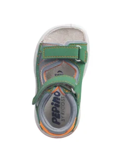 Sandalen in Grau/ Grün