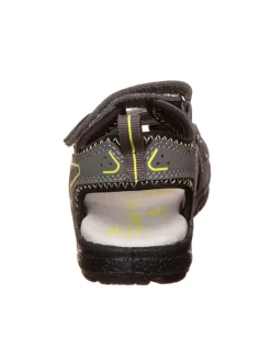 Sandalen in Grau/ Schwarz/ Gelb