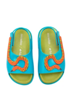 Sandalen in Hellblau/ Grün