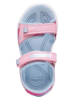 Sandalen in Hellblau/Rosa