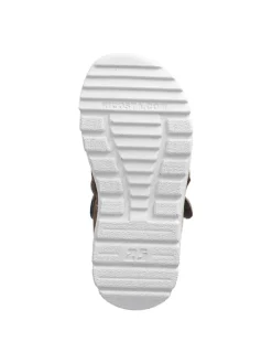 Sandalen in Hellbraun/ Gelb