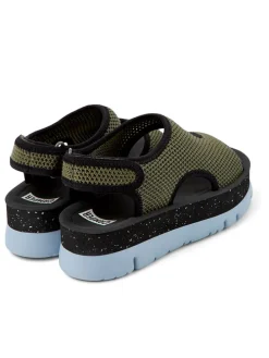 Sandalen in Khaki/ Schwarz