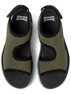 Sandalen in Khaki/ Schwarz
