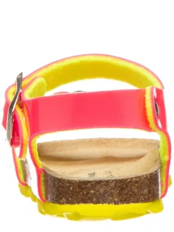 Sandalen in Pink/ Gelb