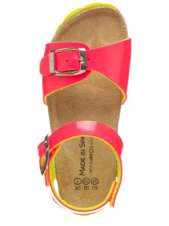 Sandalen in Pink/ Gelb