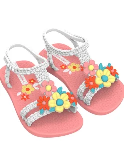 Sandalen in Pink/ Weiß