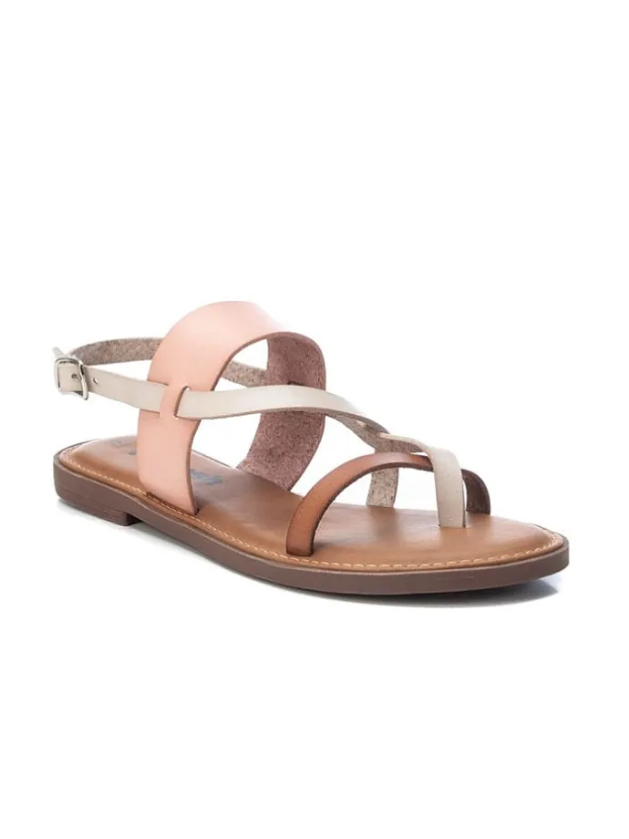Sandalen in Rosa/ Beige