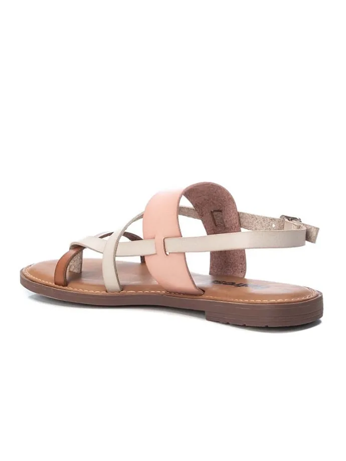Sandalen in Rosa/ Beige