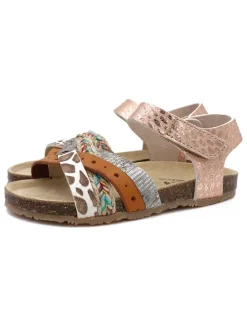 Sandalen in Rosa/ Bunt