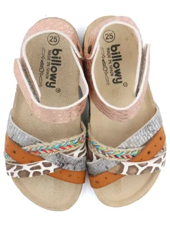 Sandalen in Rosa/ Bunt