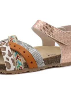 Sandalen in Rosa/ Bunt