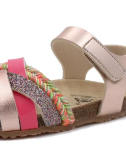 Sandalen in Rosa/ Bunt