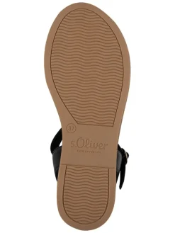 Sandalen in Schwarz/ Beige