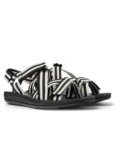 Sandalen in Schwarz/ Weiß