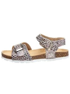 Sandalen in Silber/ Bunt