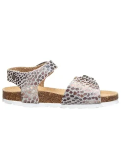 Sandalen in Silber/ Bunt