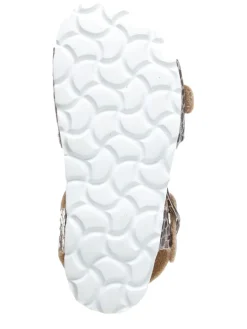 Sandalen in Silber/ Bunt