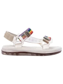 Sandalen in Weiß/ Bunt