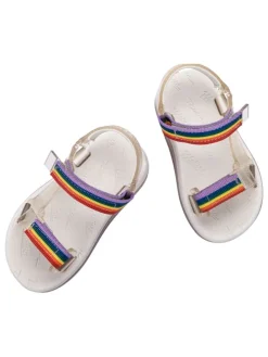 Sandalen in Weiß/ Bunt